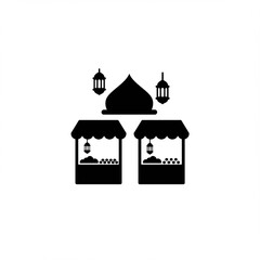 Ramadan Event Silhouette Vector Art Illustration Design
