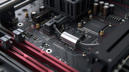 A detailed view of the internal components of a 3D printer, focusing on the circuit board and motor connectors. 