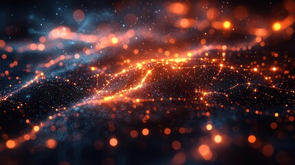 Visualization of AI linking advertisers and affiliates through a network of glowing connections.