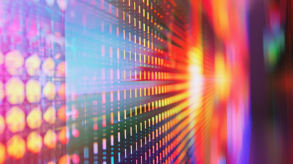 Obraz premium neon rainbow pixel texture