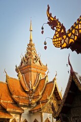 Fototapeta premium Buddhist temple in Chiang Mai, Thailand