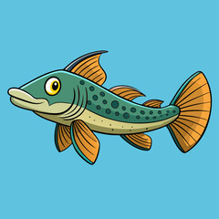 vector illustration of a fish