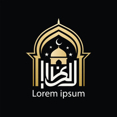 Elegant Ramadan Islamic Logo Design with Crescent Moon and Lantern
Minimalist Islamic Logo for Ramadan Kareem and Eid Celebrations