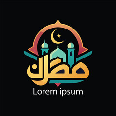 Elegant Ramadan Islamic Logo Design with Crescent Moon and Lantern
Minimalist Islamic Logo for Ramadan Kareem and Eid Celebrations