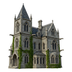 Fototapeta premium Gothic Mansion Overgrown with Vines
