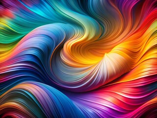Abstract Vibrant Swirling Color Waves Background - Dynamic Fluid Lines Design