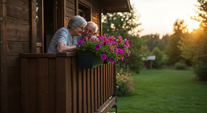 Una pareja de ancianos cari&ntilde;osa.