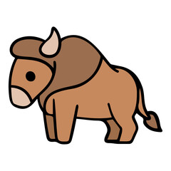 Fototapeta premium bison icon
