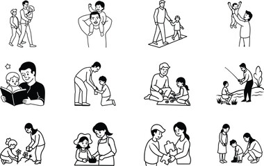 Happy Fathers and Mothers Engaging in Family Activities and Bonding