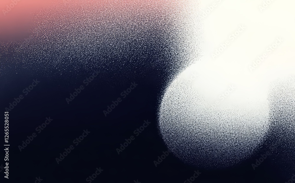 Aufkleber a grainy gradient background with an abstract red, white, and black noise texture, featuring a dark 