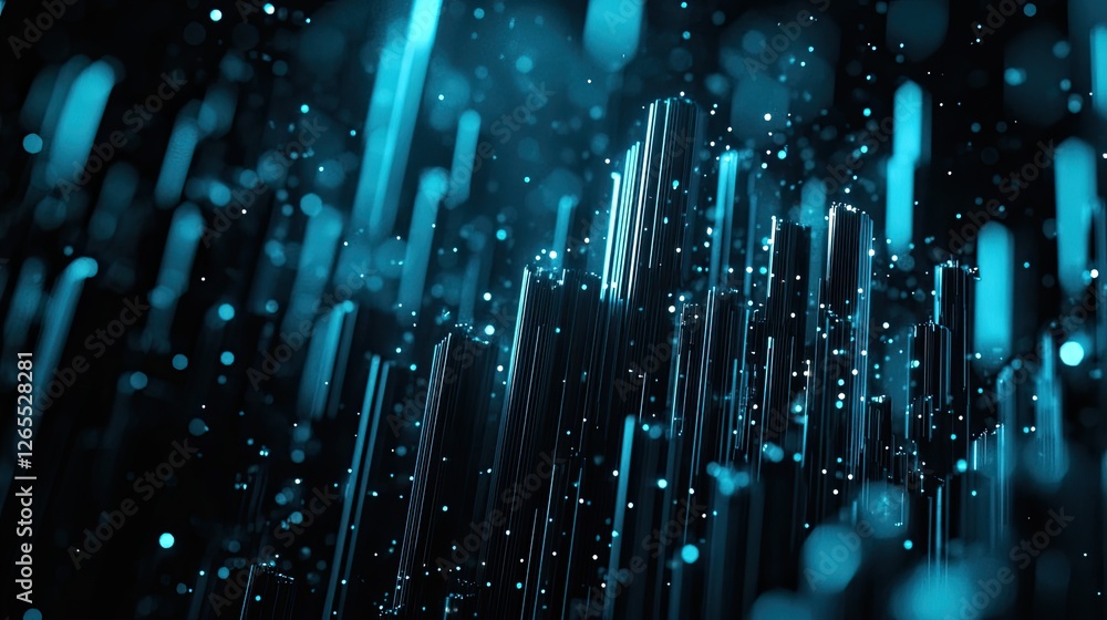 Poster a minimalistic black and blue technology background with cyber circuit details and copy space.