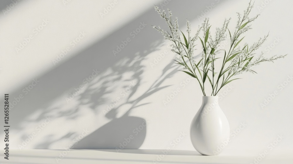 Poster A minimalistic white background with subtle texture, creating an elegant clean space.