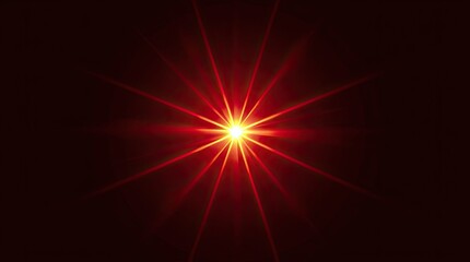 Red Starburst Light Flare Effect Background Image