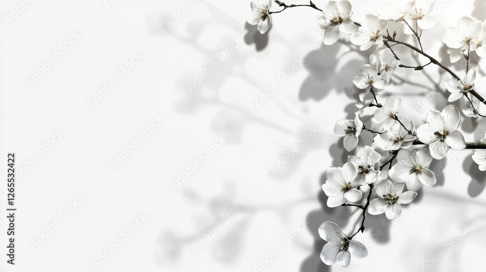 Poster detailed realistic tree branches shadow overlay blur isolated on transparent backgrounds