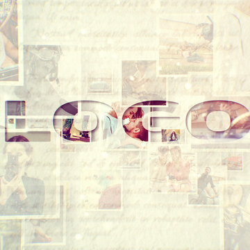 Mosaic Multi Frame Photos Logo Opener for Social Media