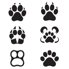 Fototapeta premium Animal Paw Prints Collection