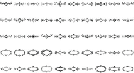 Obraz premium Vintage Decorative Frame and Border Set