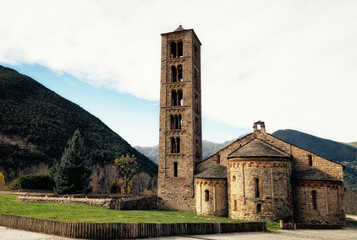Church of San Clemente is a Romanesque temple with a perfect basilica floor plan. Taull. Pyrenees in Lleida.