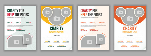 Fundraising Charity Flyer Donation Banner Charity Flyer Template Editable design for nonprofit events donations book drives and social causes Perfect for NGOs volunteers and fundraising campaigns.