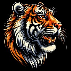 Obraz premium tiger head vector