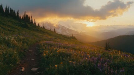 Mount Rainier National Park - Sunset Wildflowers and Alpine Adventure