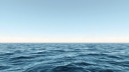Obraz premium Serene Blue Ocean Horizon Under a Calm Sky