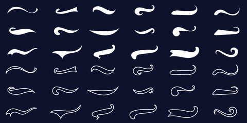 
Swoosh and swash tails collection. 1176
