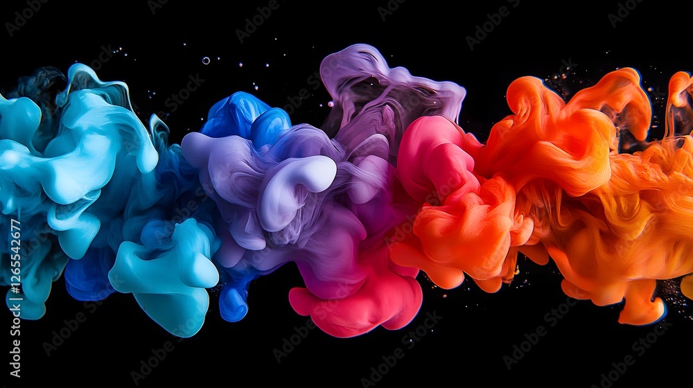 Poster pojjw 94734 create a captivating image featuring a vibrant color display of colored smoke in a mesme