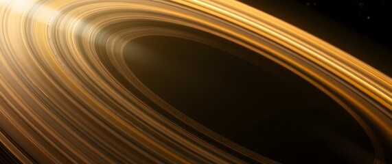 A photorealistic space wallpaper showing a close-up view of Saturn's rings with visible texture and light reflections, using warm tones and a high dynamic range, in a landscape ori.