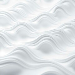 Futuristic sci-fi style tight close-up shot of a seamless white wave texture pattern background, monochromatic color scheme, abstract white wave forms, detailed focus, advanced technology, space 