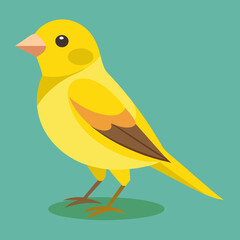 vector illustration of a yellow duck