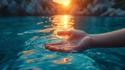 Close-up of hands in a meditative pose, focus on mindfulness and breath control, blurred background with soft lighting, hyper-realistic details, 4k resolution, hight detailed
