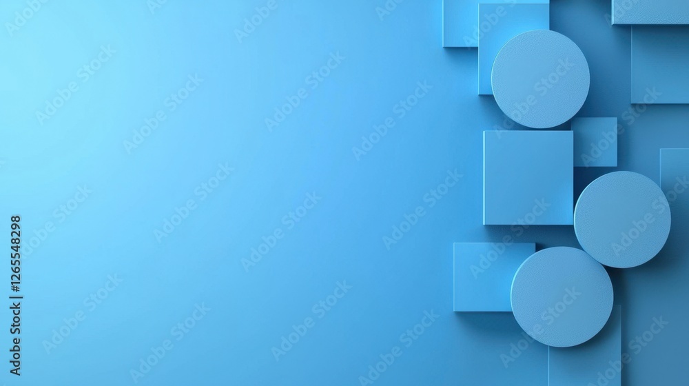 Poster subtle blue gradient background blending from light to deep shades, perfect for elegant design and p