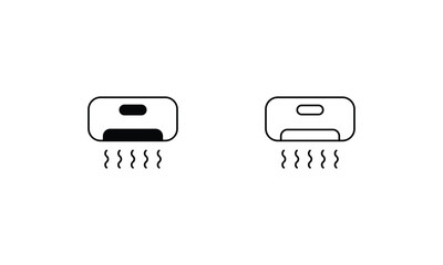 Air Conditioner  icons set vector stock illustration