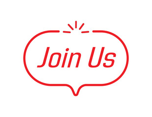 join us text information sign	