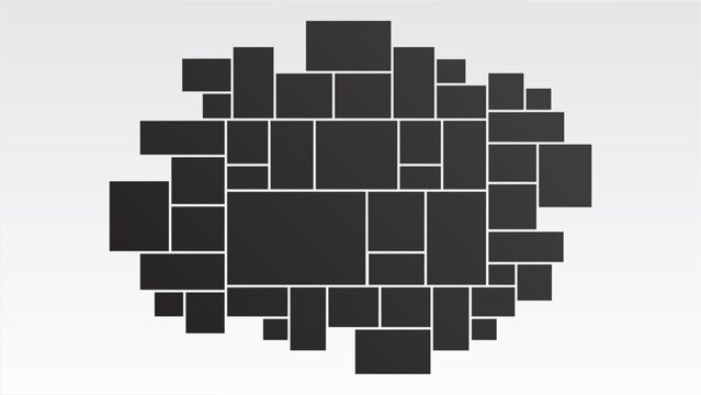 Mood board & branding interior presentation photo. collage frames boards mosaic frame photos pallet display & photo montage. vector illustration