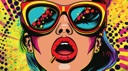 retro 90s pop art illustration