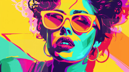 retro 90s pop art illustration