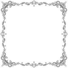 Ornament border vintage wedding floral