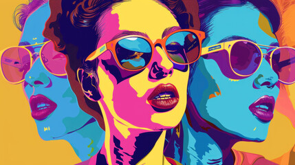retro 90s pop art illustration