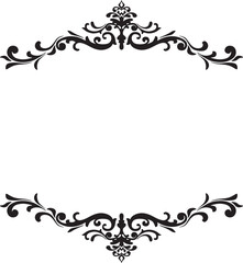 Ornament border vintage wedding floral