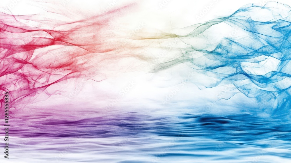 Aufkleber pastel gradient abstract art tranquil setting digital artwork soft environment artistic viewpoint ca