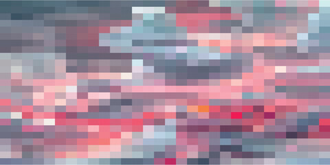 Led digital display. Lcd screen texture. TV pixel background. Violet television videowall. Monitor with dots. Electronic purple diode effect. Projector grid template. Vector illustration.