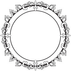 Ornament border vintage wedding floral