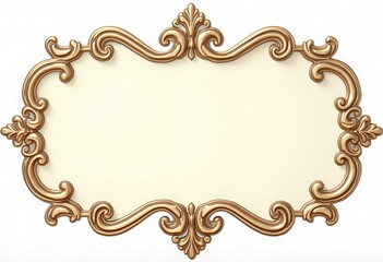 Vintage ornate blank sign with intricate design, ideal for customizable messages and advertisements, featuring a classic and elegant look. Isolated on transparent background Generated with AI