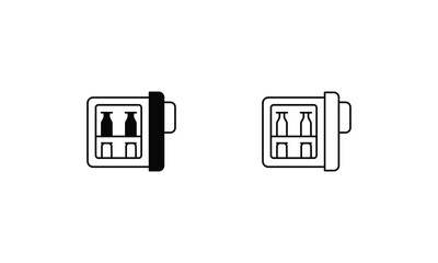 Minibar  icons set vector stock illustration