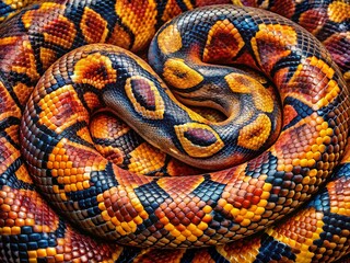 Obraz premium Aerial View Number 43 Python Skin Design - Abstract Art