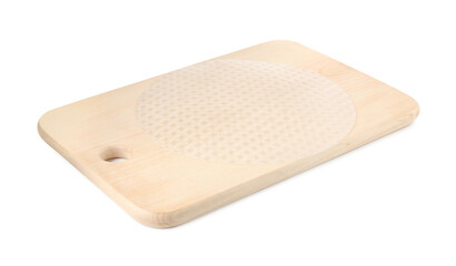 Edible rice paper sheet isolated on white