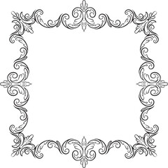 Ornament border vintage wedding floral