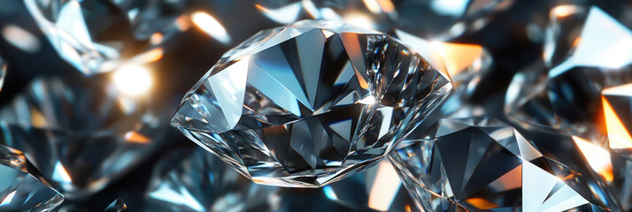 Sparkling diamonds reflecting light in a captivating display of brilliance and clarity during daylight hours
